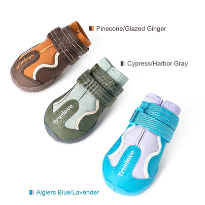 Truelove Dog Shoes for Large Medium Dog Boots & Paw Protectors for Winter Snowy Day Pavement Waterproof with TPR Sole TLS3963