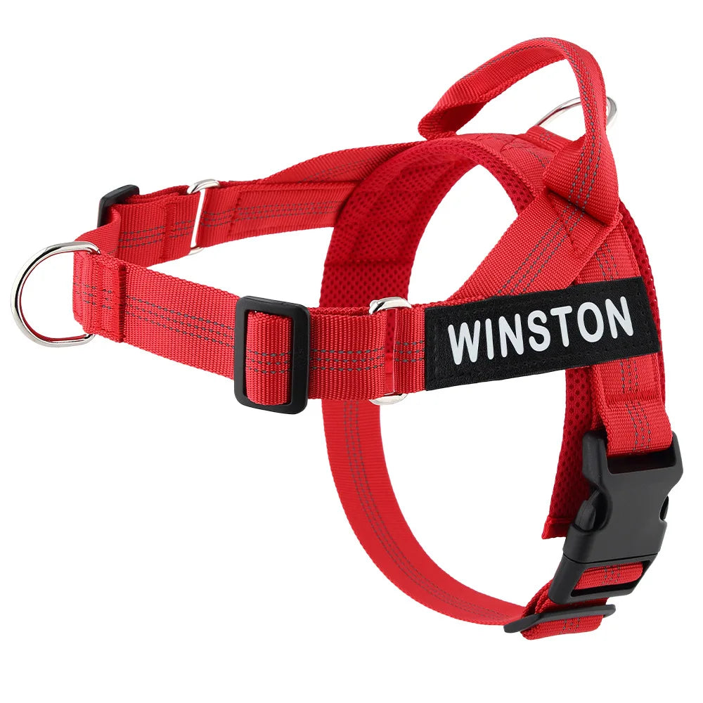 Personalized Dog Harness Reflective Adjustable Dog Harness Vest For small Medium large Dog Harness Vest Training Walking Running