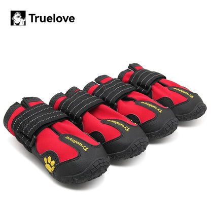 Truelove Non-slip Waterproof Outdoor Safety Warm Fleece Dog Rain Shoes Durable Luxury Breathable Hiking Soft Pet Boots TLS3961