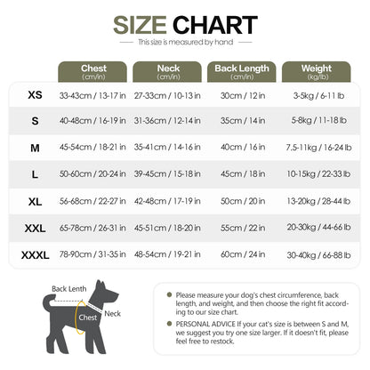 Dog Anxiety Vest and Coat-Keep Pet Calm, Dog Jacket for Thunder, Anti Anxiety Vest for Dogs and Cat Body and Ear