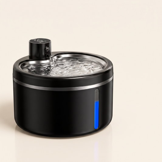 Fontaine à Eau Sans Fil 2,5L Noire pour Chat